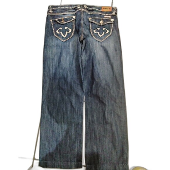 Saza Blue Ankle Jeans Size 11 Juniors, 25 Inch Inseam Trendy Classic Style - Picture 2 of 5